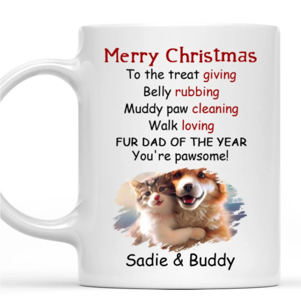 Fur Mom Dad Of The Year Photo - Personalized Custom Coffee Mug - Image 8