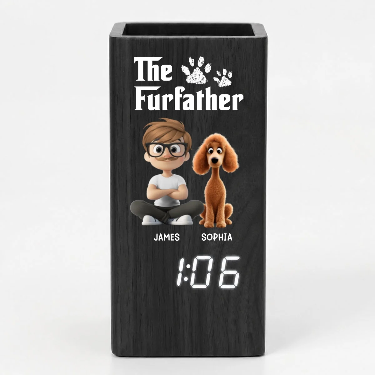 Furry Baby Dad - Personalized Custom Pen Holder - Image 11