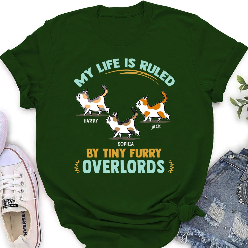 Furry Overlords Walking Cat - Personalized Custom Women's T-shirt - Image 2