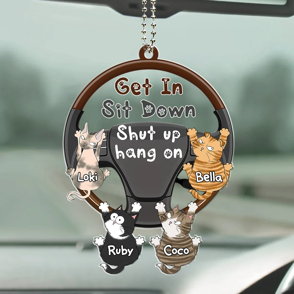 Get In Sit Down - Personalized Custom Car Ornament - Image 5