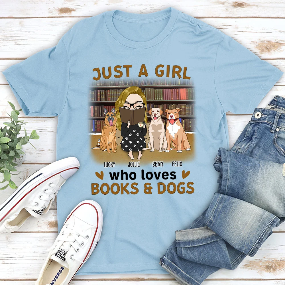 Girl Reading - Personalized Custom Unisex T-shirt - Image 5