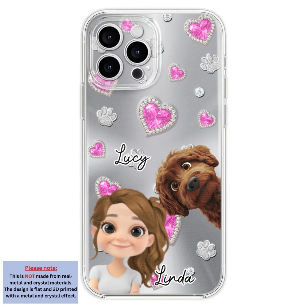 Glitter Cute Cartoon Dog Mom - Personalized Custom Phone Case - Image 25