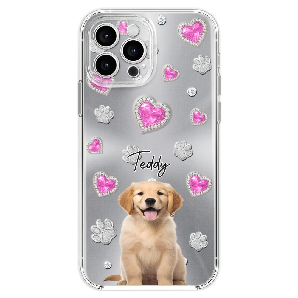 Glitter Cute Cartoon Dogs Photo - Personalized Custom Phone Case - Image 18