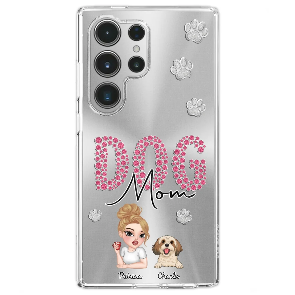 Glitter Dog Mom Life - Personalized Custom Phone Case - Image 30