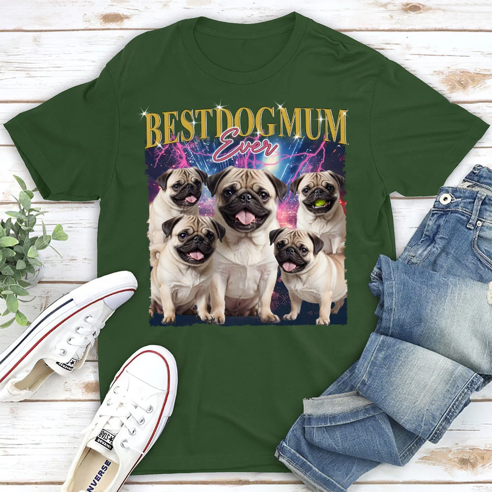 Gradient Best Dog Dad - Personalized Custom Unisex T-shirt - Image 3