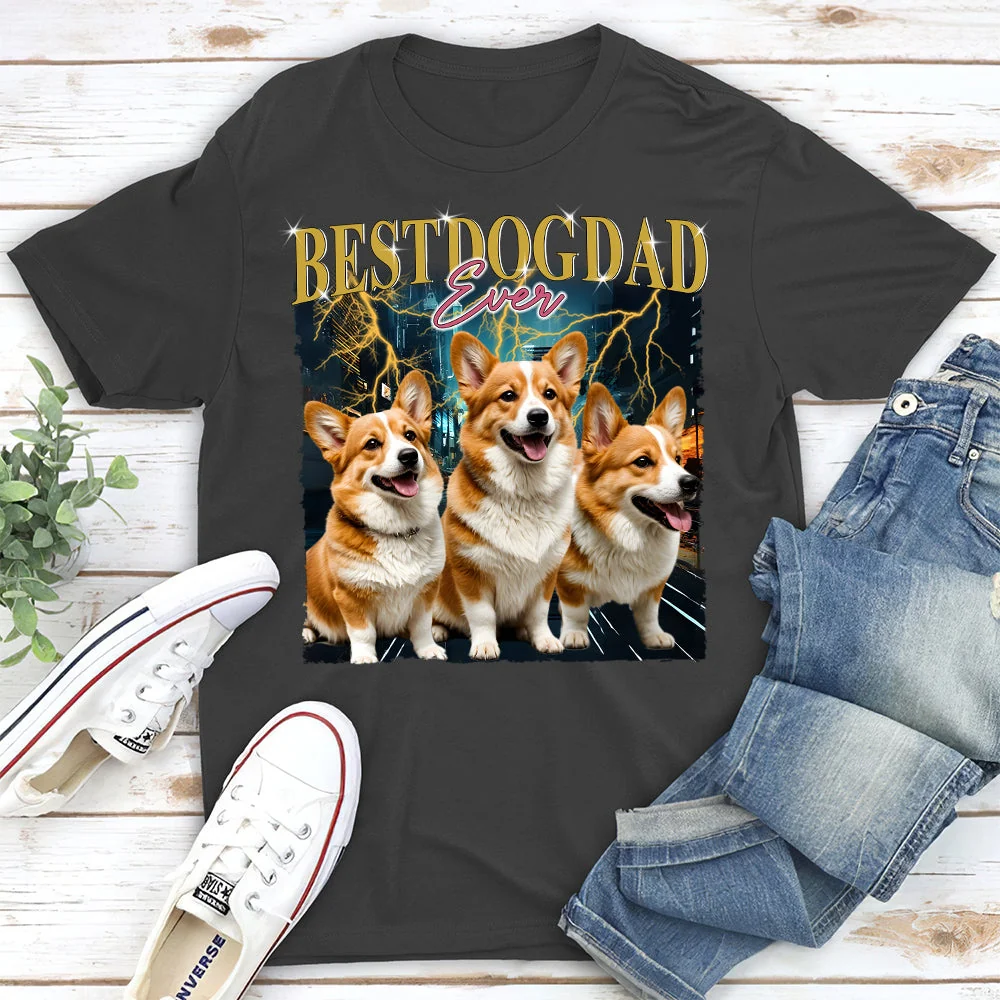 Gradient Best Dog Dad - Personalized Custom Unisex T-shirt - Image 5