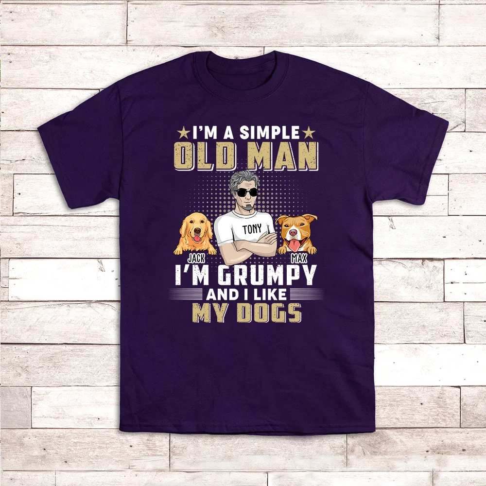 Grumpy Simple Old Man - Personalized Custom Unisex T-shirt - Image 5