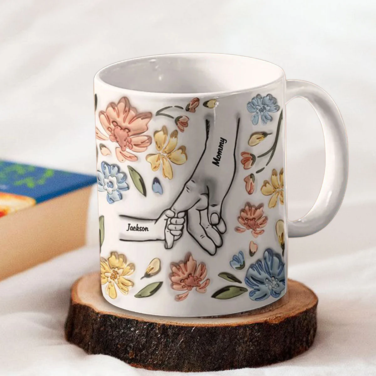 Hand In Hand, I Will Always Protect You - Personalized Custom 3D Inflated Effect Mug - Image 4