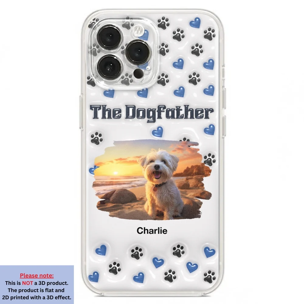 Handsome Dog Dad Photo - Personalized Custom 3D Inflated Effect Phone Case - Image 16