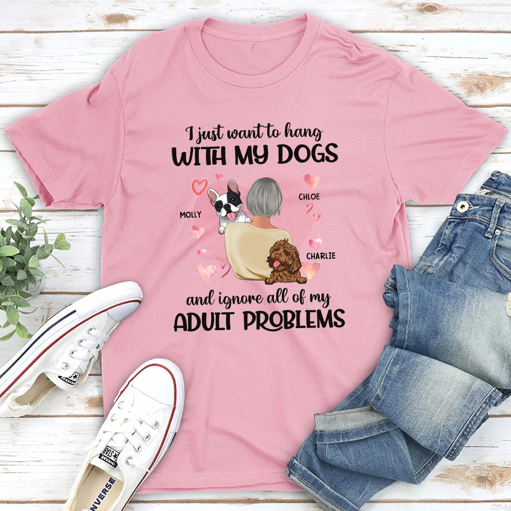 Hang With My Dog - Personalized Custom Unisex T-shirt - Image 4