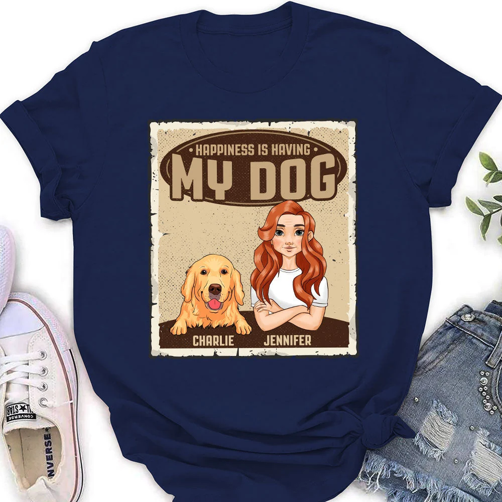 Happiness Is Having - Personalized Custom Women's T-shirt - Image 2