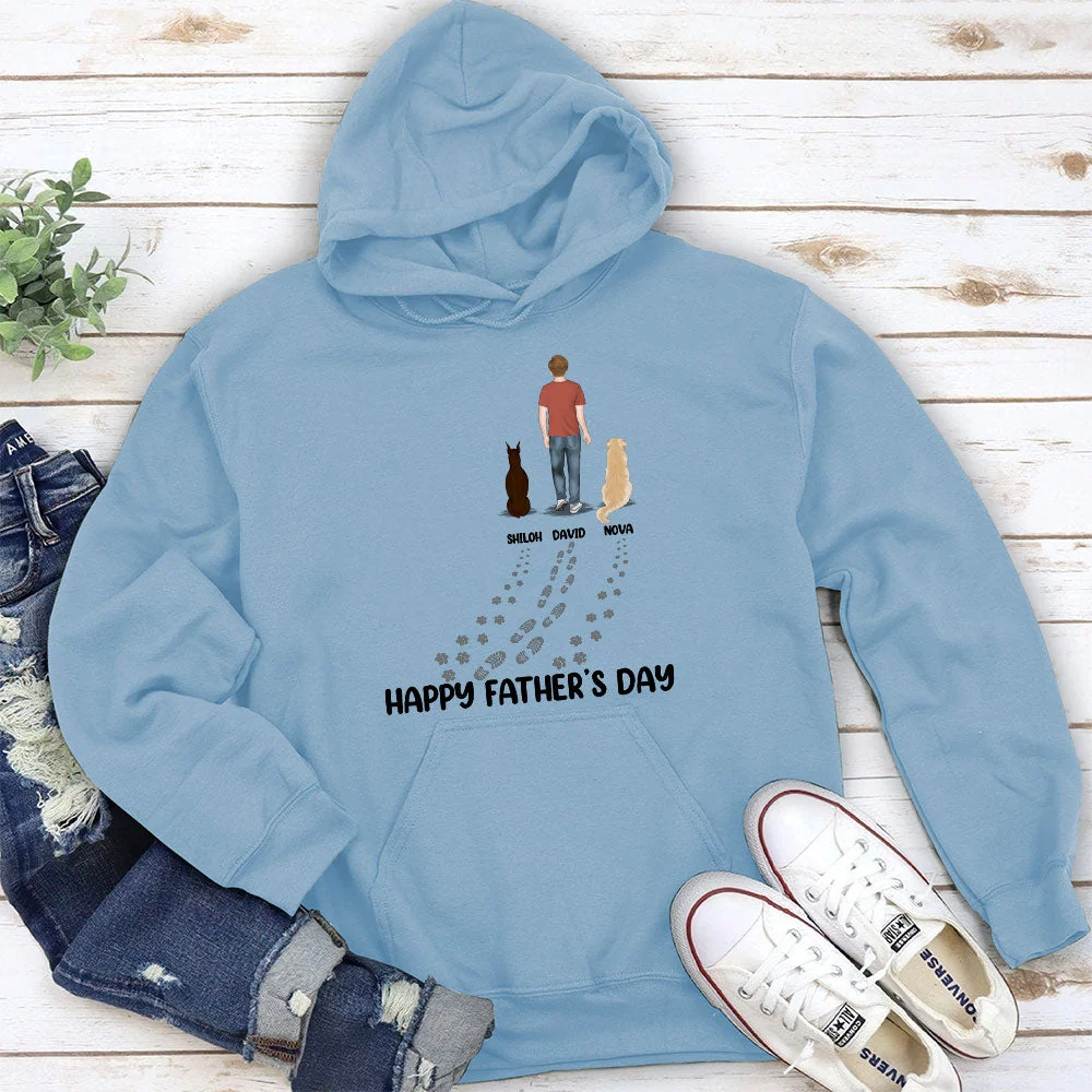 Happy Fathers Day To The Best Dog Dad - Personalized Custom Hoodie - Image 4
