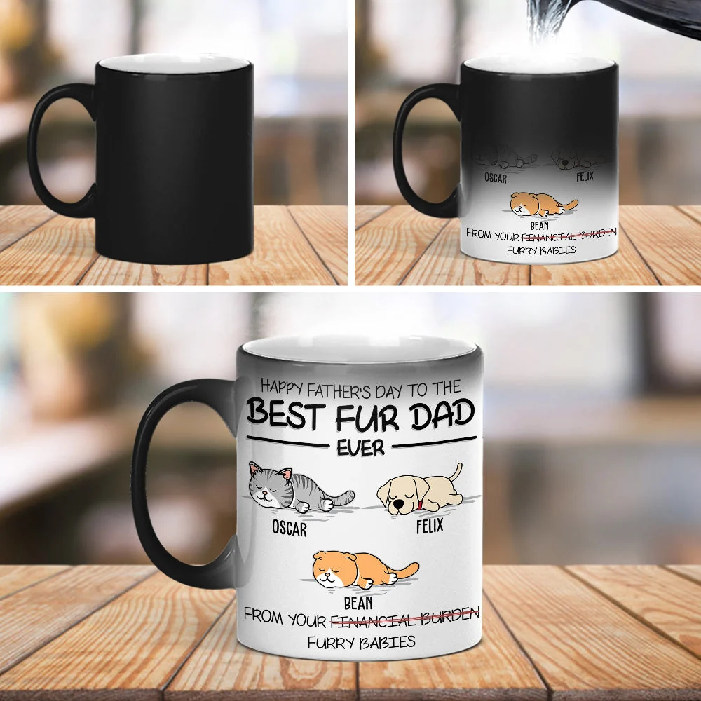 Happy Mother's Day To The Best Fur Mom Ever - Personalized Custom Color Changing Mug - Image 5