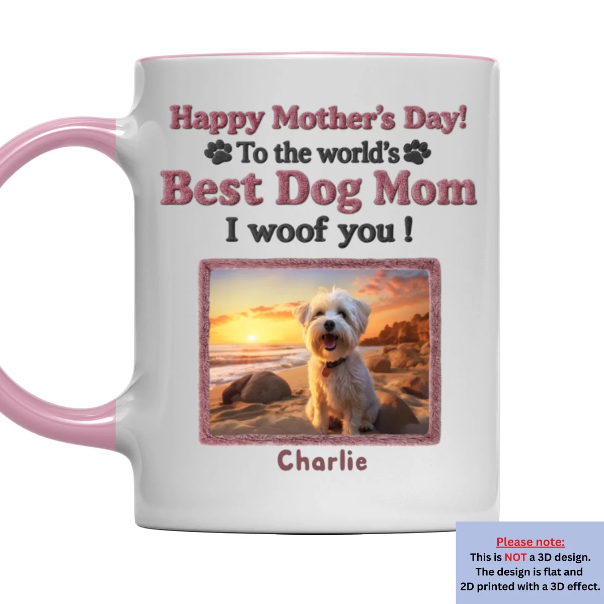 Happy To Be Dog Parents Photo - Personalized Custom Accent Mug - Image 5