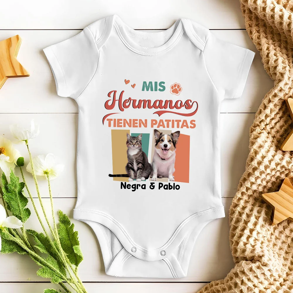 Hermanos Con Patitas Foto - Body De Bebé Personalizado - Image 4