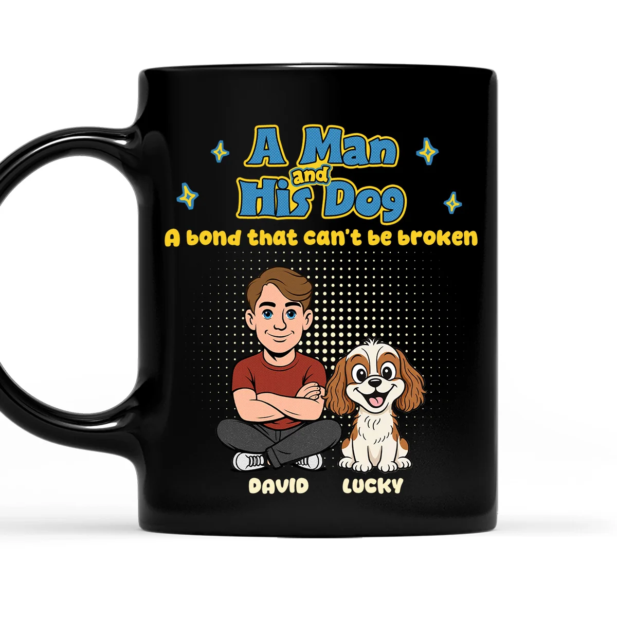 Hero Dog Dad And His Child - Personalized Custom Coffee Mug