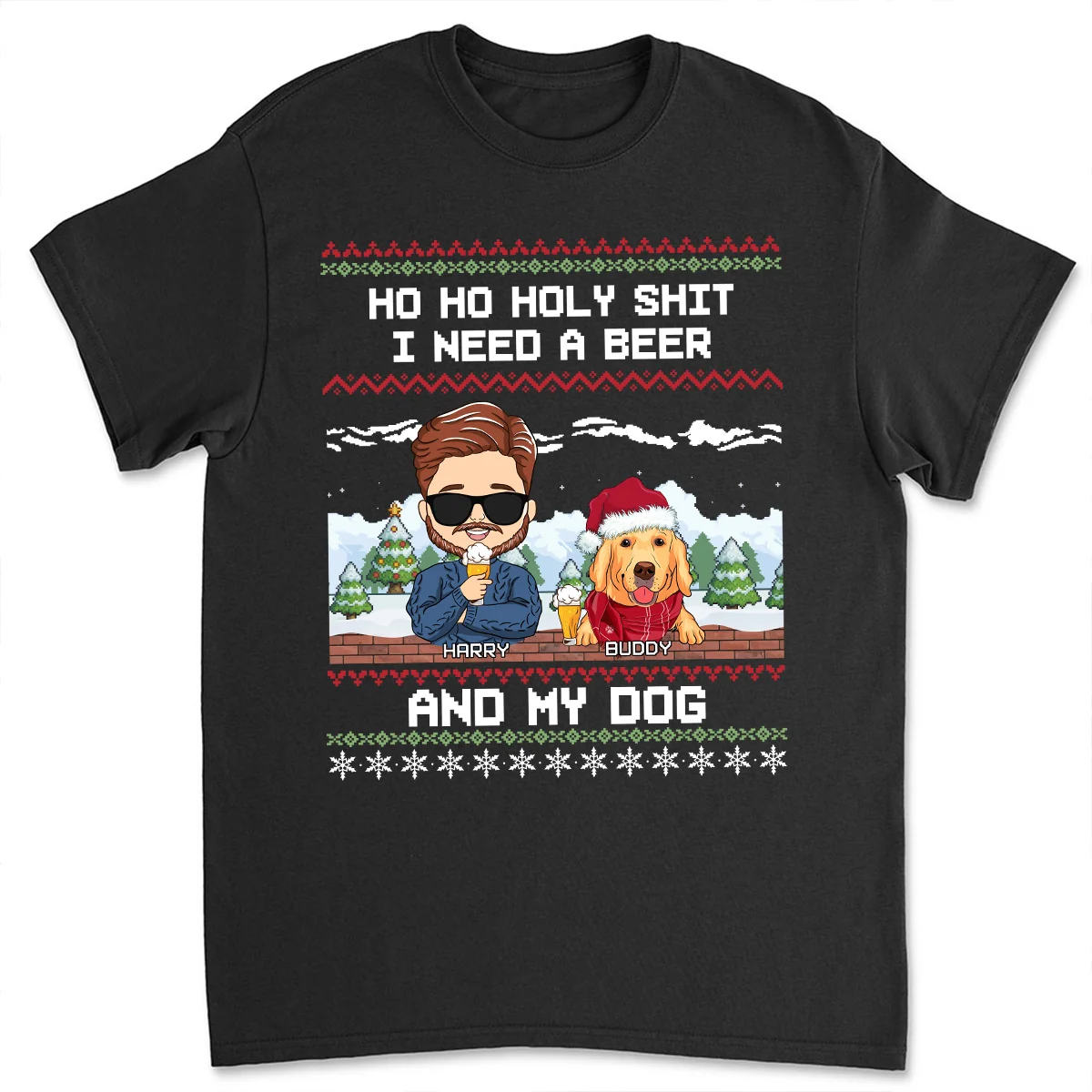 Ho Ho Holy Christmas - Personalized Custom Unisex T-shirt