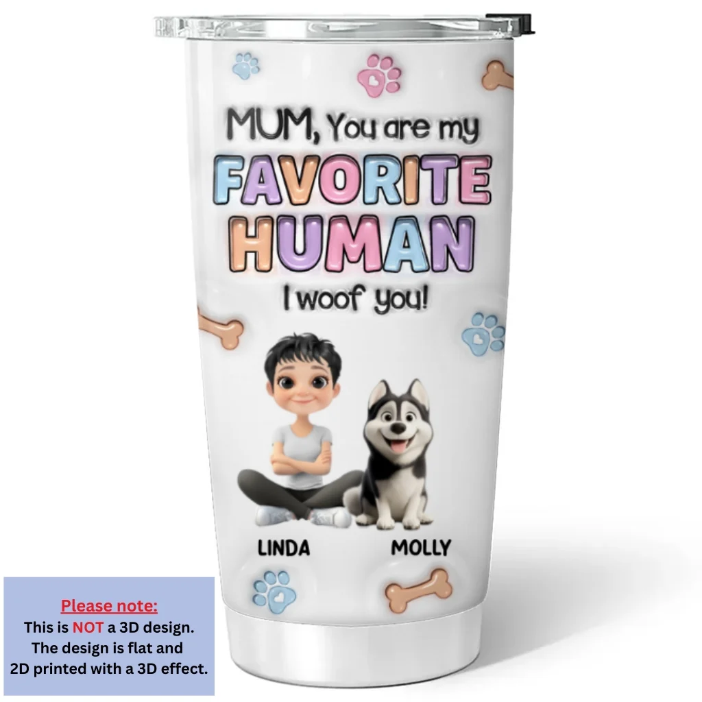 Hooman - Personalized Custom 3D Inflated Effect Tumbler - Image 5