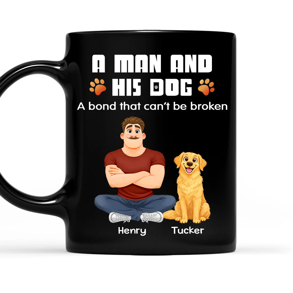 Human And Their Dog Storybook - Personalized Custom Coffee Mug - Image 5
