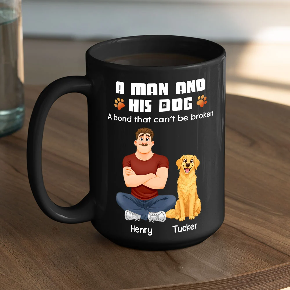 Human And Their Dog Storybook - Personalized Custom Coffee Mug - Image 6