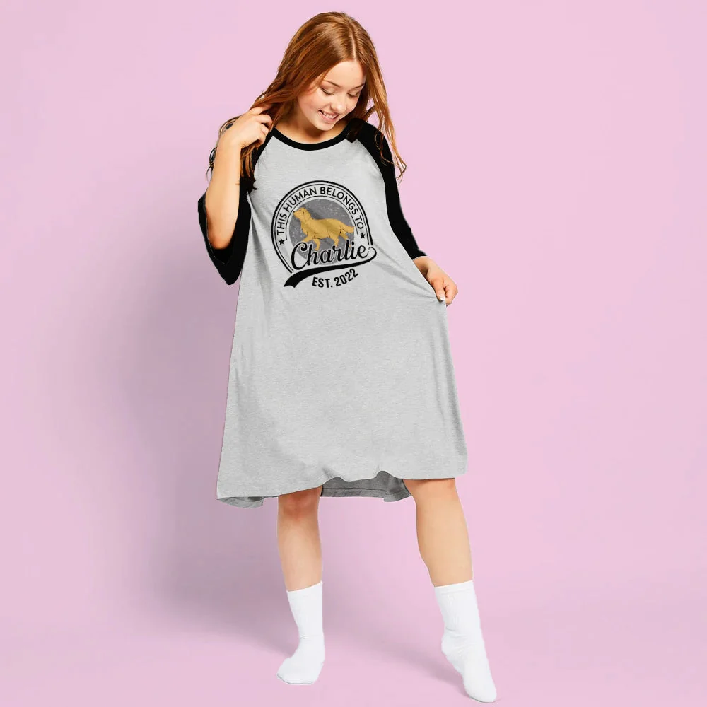 Human Belongs - Personalized Custom 3/4 Sleeve Dress - Image 3
