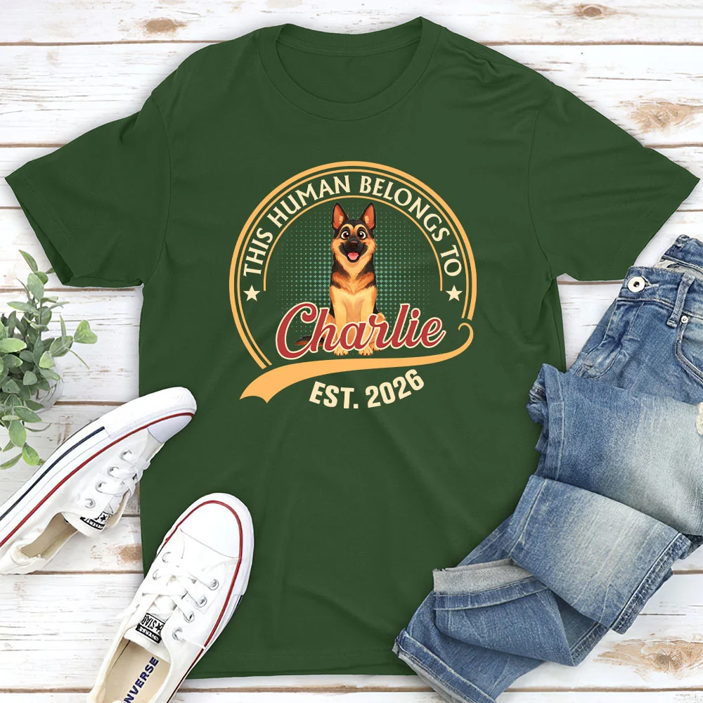 Human Belongs To Storybook Dog - Personalized Custom Unisex T-shirt - Image 5