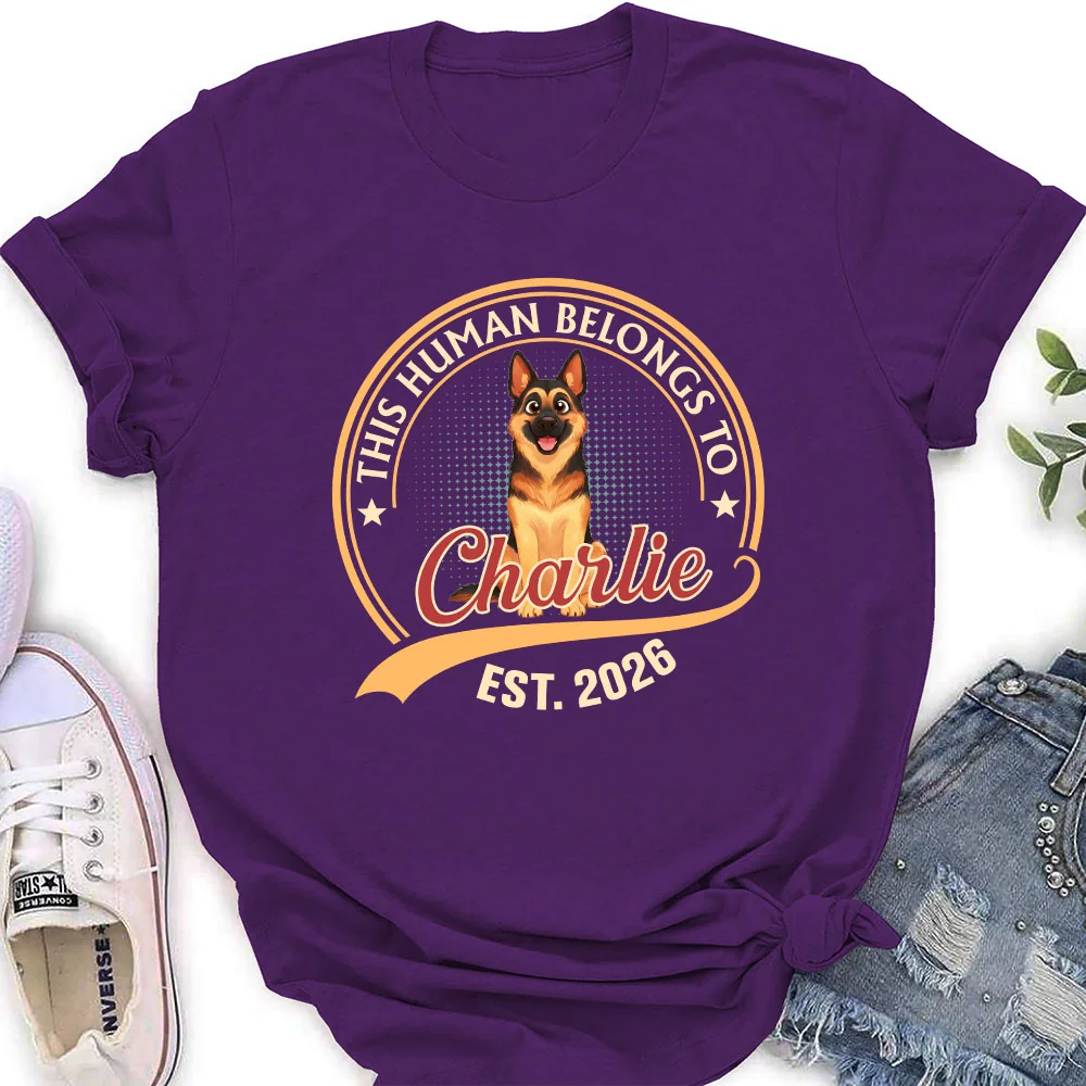 Human Belongs To Storybook Dog - Personalized Custom Women's T-shirt - Image 5