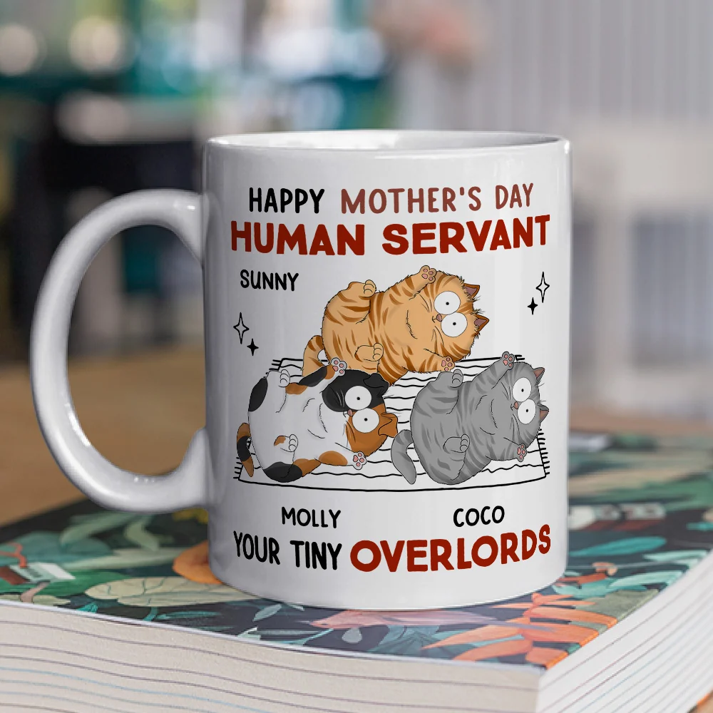 Human Servant Your Tiny Overlords - Personalized Custom Coffee Mug - Image 4