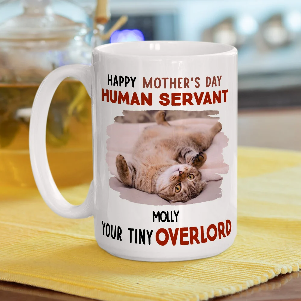Human Servant Your Tiny Overlords - Personalized Custom Coffee Mug - Image 6