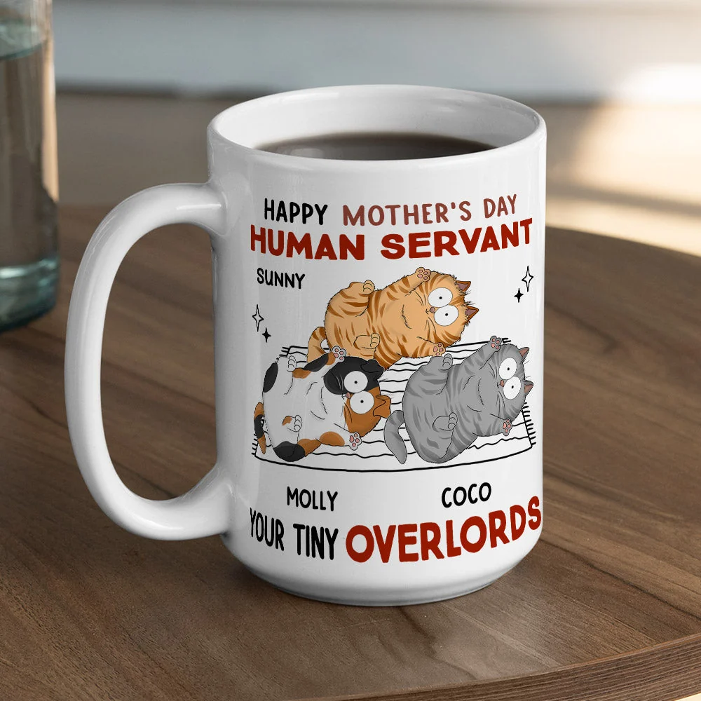 Human Servant Your Tiny Overlords - Personalized Custom Coffee Mug - Image 3