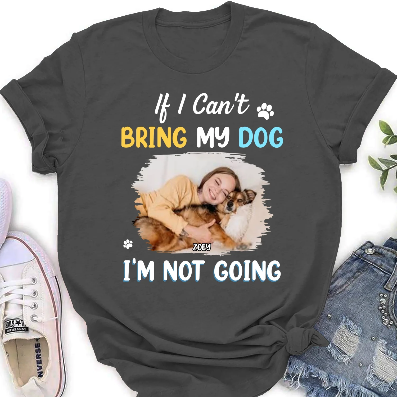 I Am Not Going Photo - Personalized Custom Women's T-Shirt - Image 9