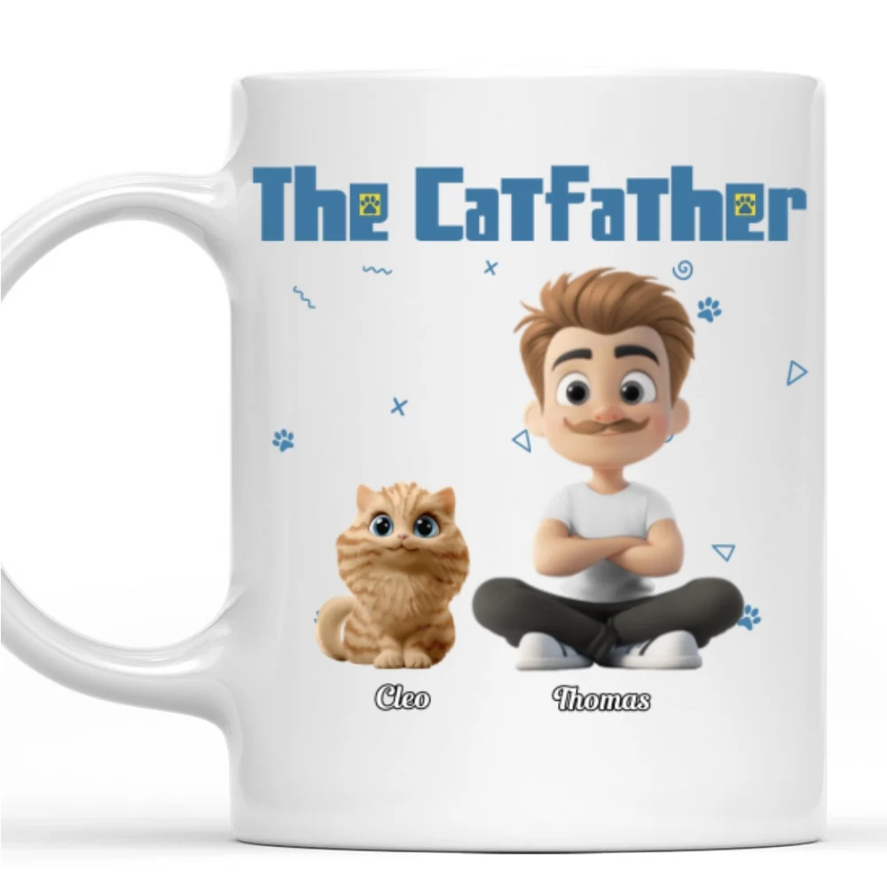 I Am The Catfather - Personalized Custom Coffee Mug - Image 8