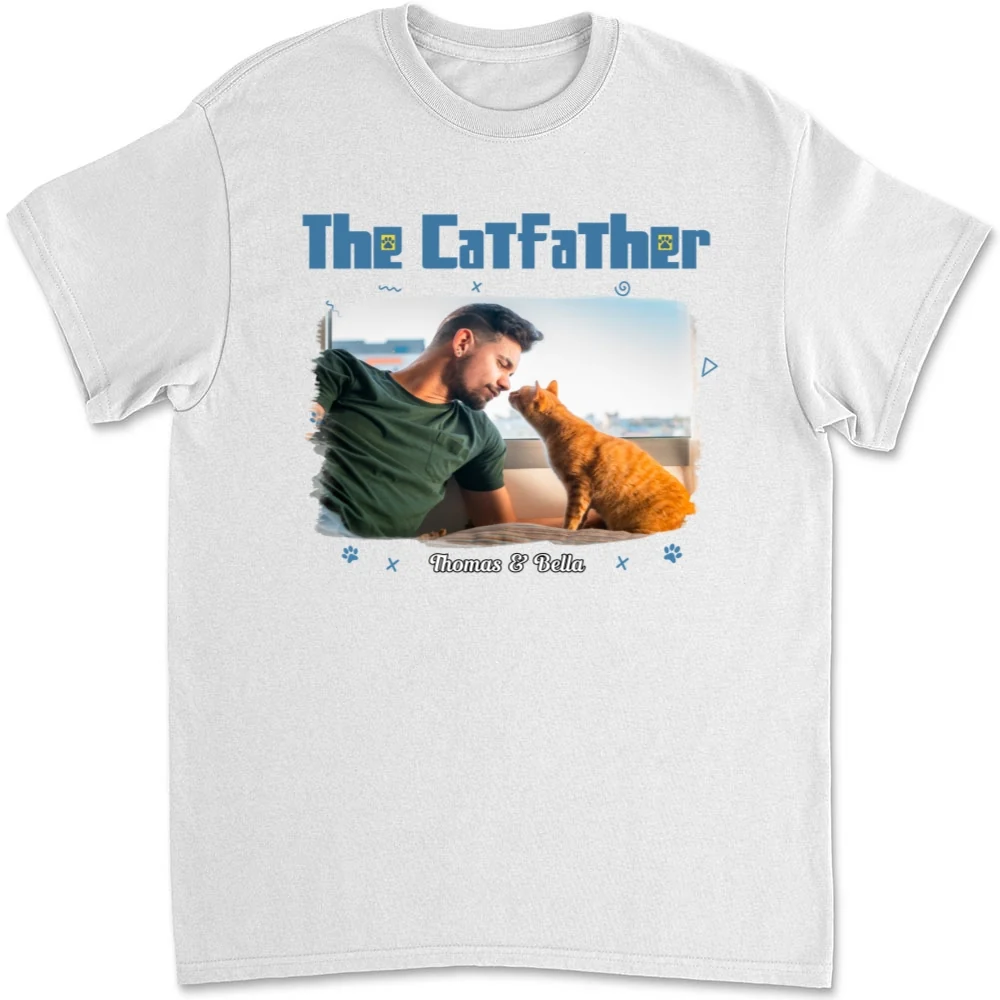 I Am The Catfather Photo - Personalized Custom Unisex T-Shirt - Image 6