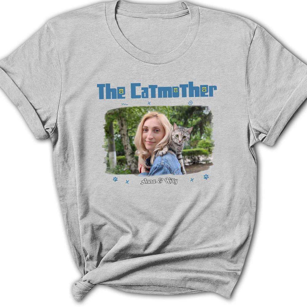 I Am The Catmother Photo - Personalized Custom Women's T-Shirt - Image 2