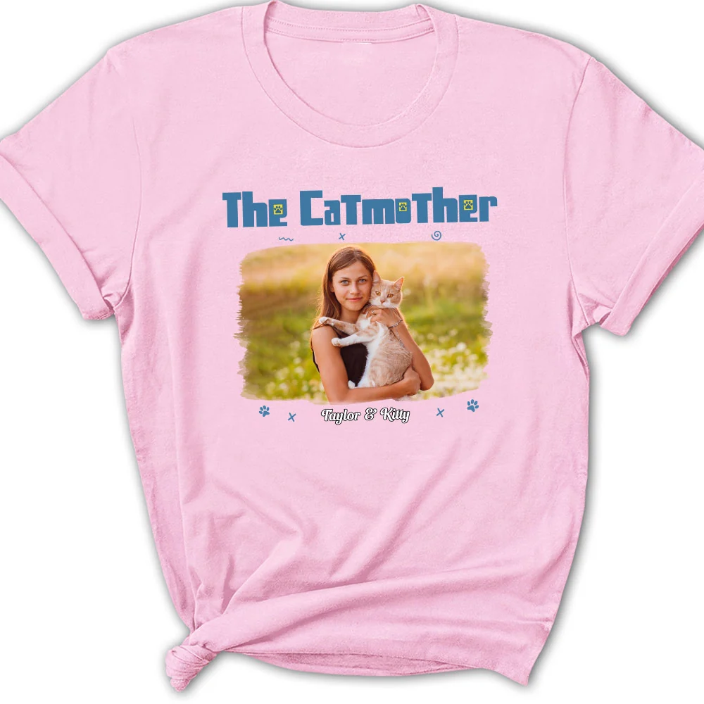 I Am The Catmother Photo - Personalized Custom Women's T-Shirt - Image 4