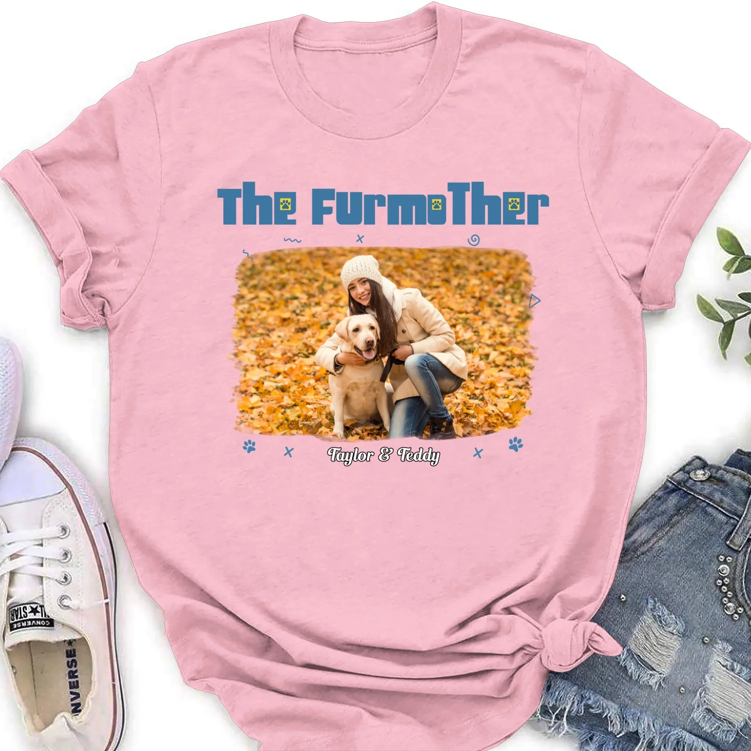 I Am The Furmother Photo - Personalized Custom Women's T-Shirt - Image 7