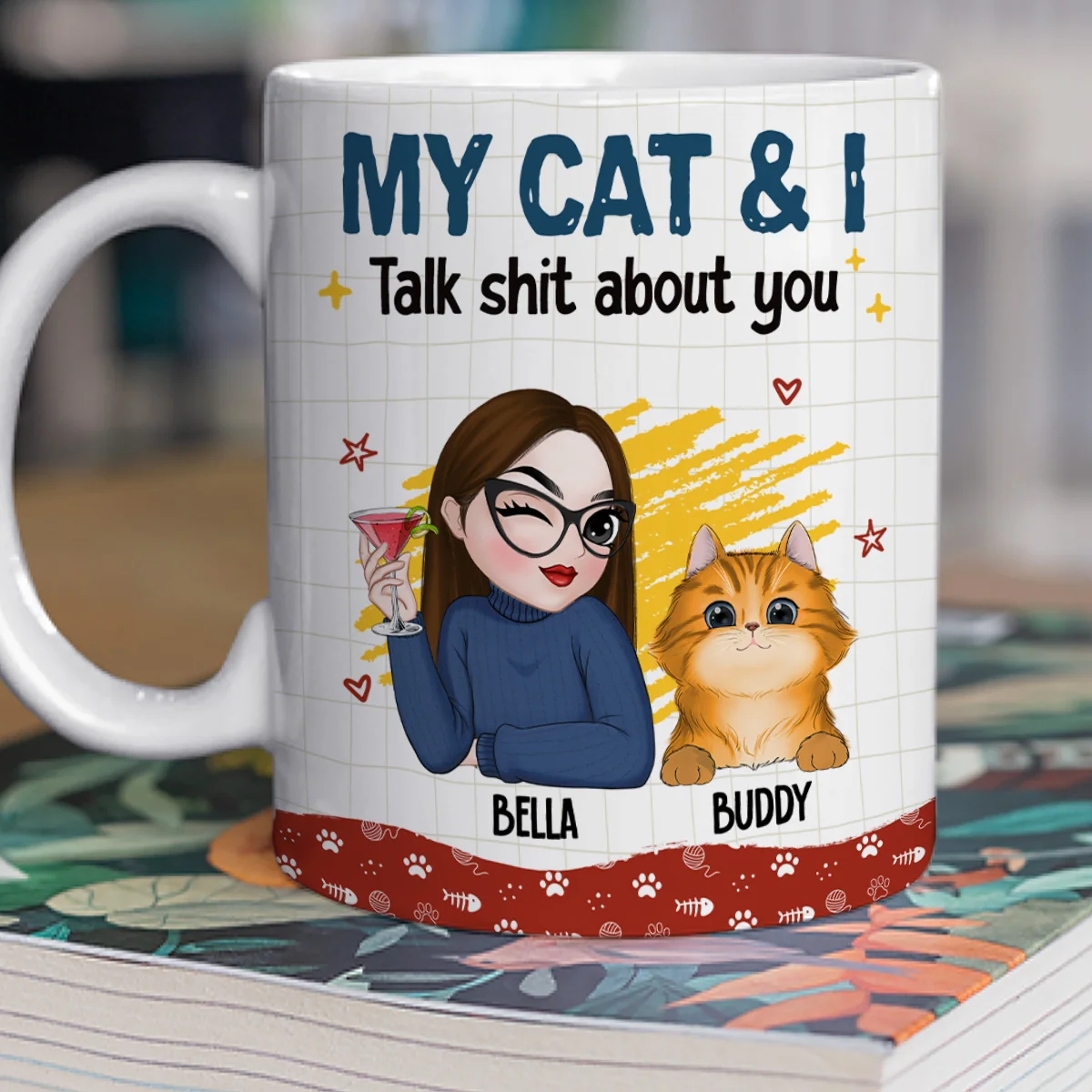 I And My Cats Talk Shit About You - Personalized Custom Coffee Mug - Image 2