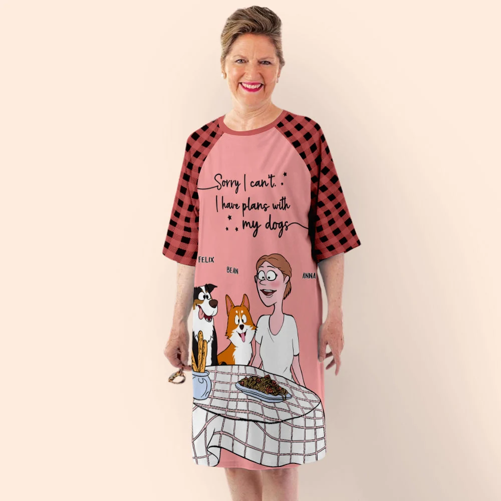 I Have Plans - Personalized Custom 3/4 Sleeve Dress - Image 5