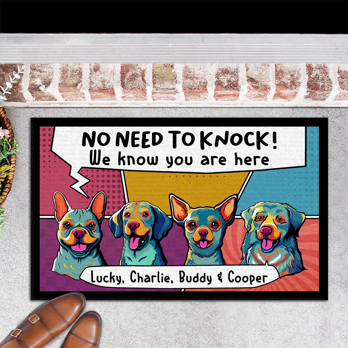 I Know You Are Here - Personalized Custom Doormat - Image 4