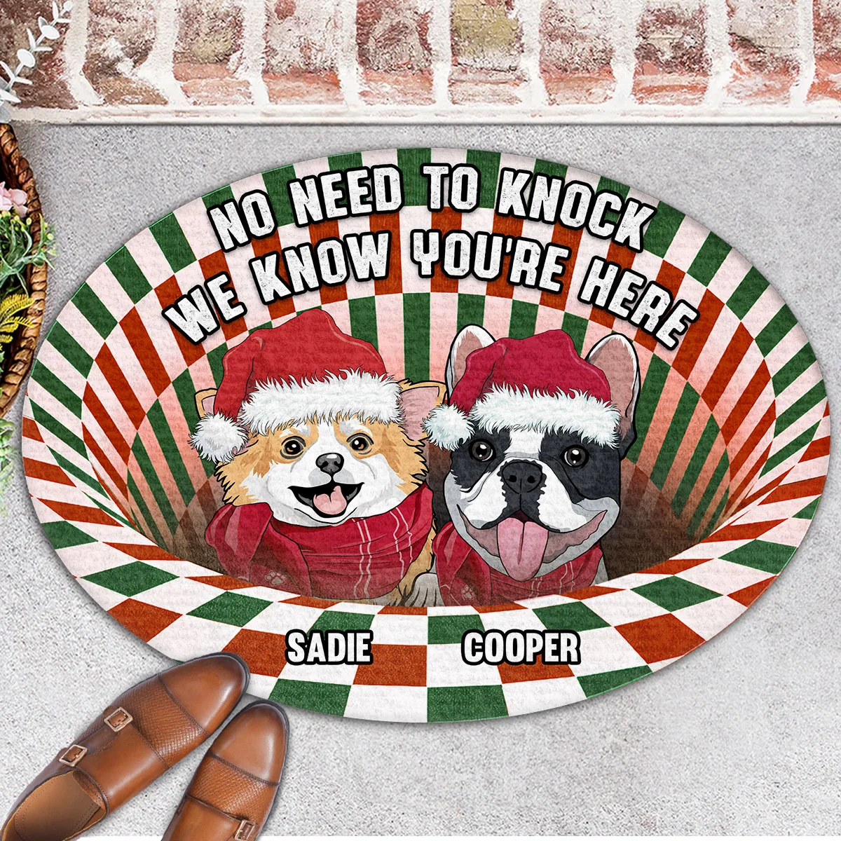 I Know You Are Here Version 2 - Personalized Custom Doormat - Image 3