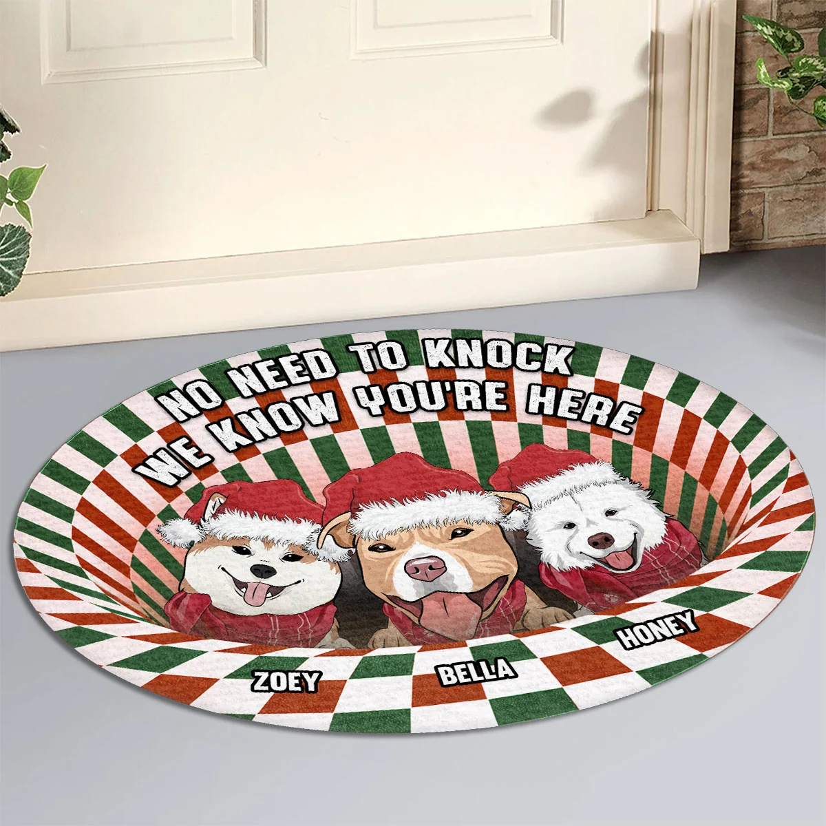 I Know You Are Here Version 2 - Personalized Custom Doormat - Image 4