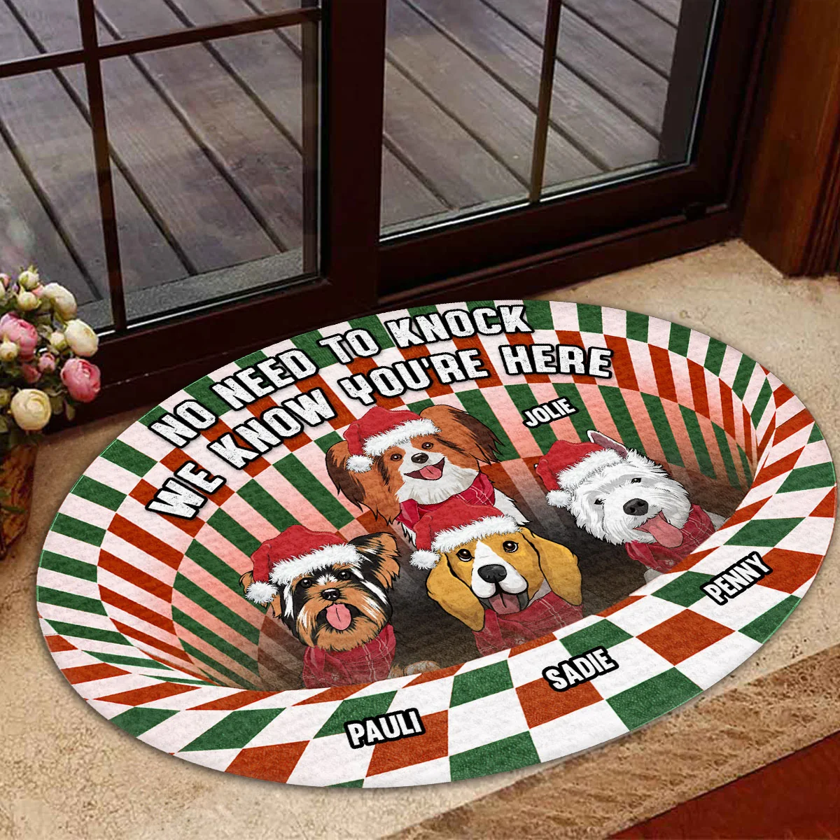 I Know You Are Here Version 2 - Personalized Custom Doormat - Image 5