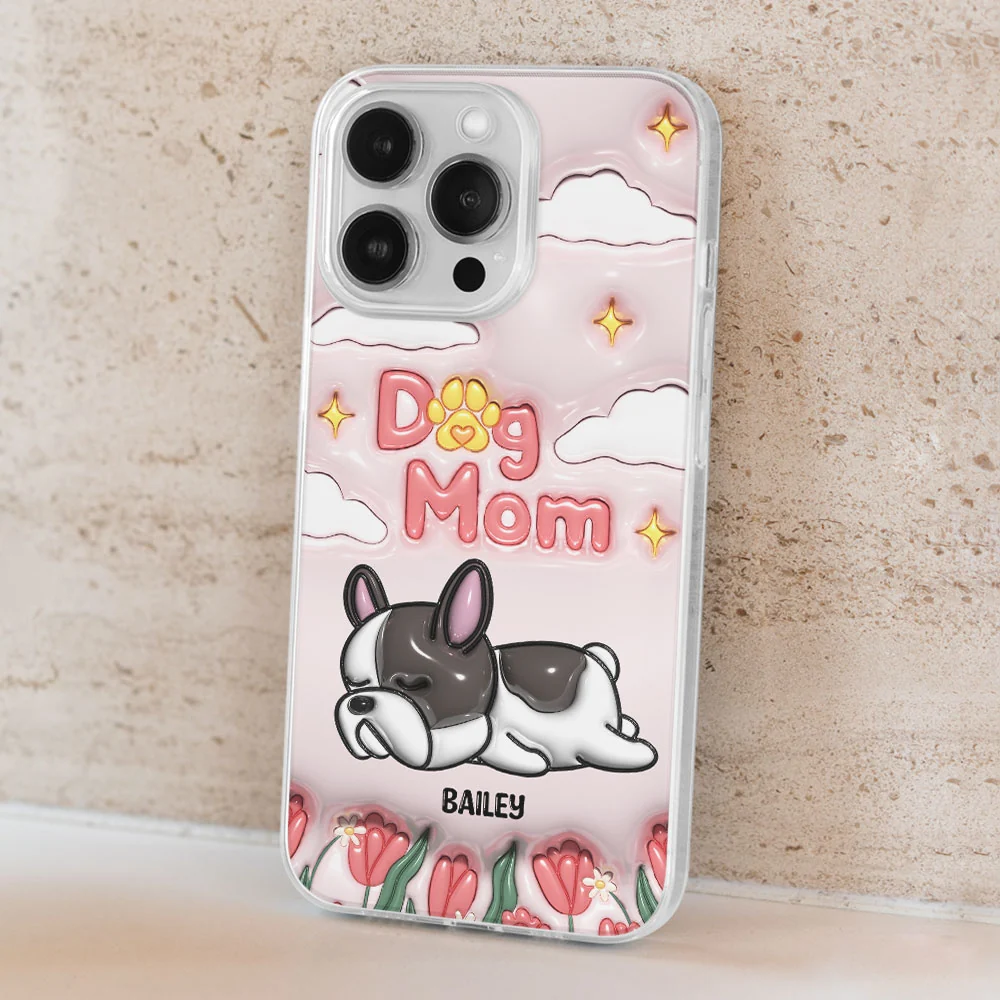 I Love My Dog Mom - Personalized Custom 3D Inflated Effect Phone Case - Image 5