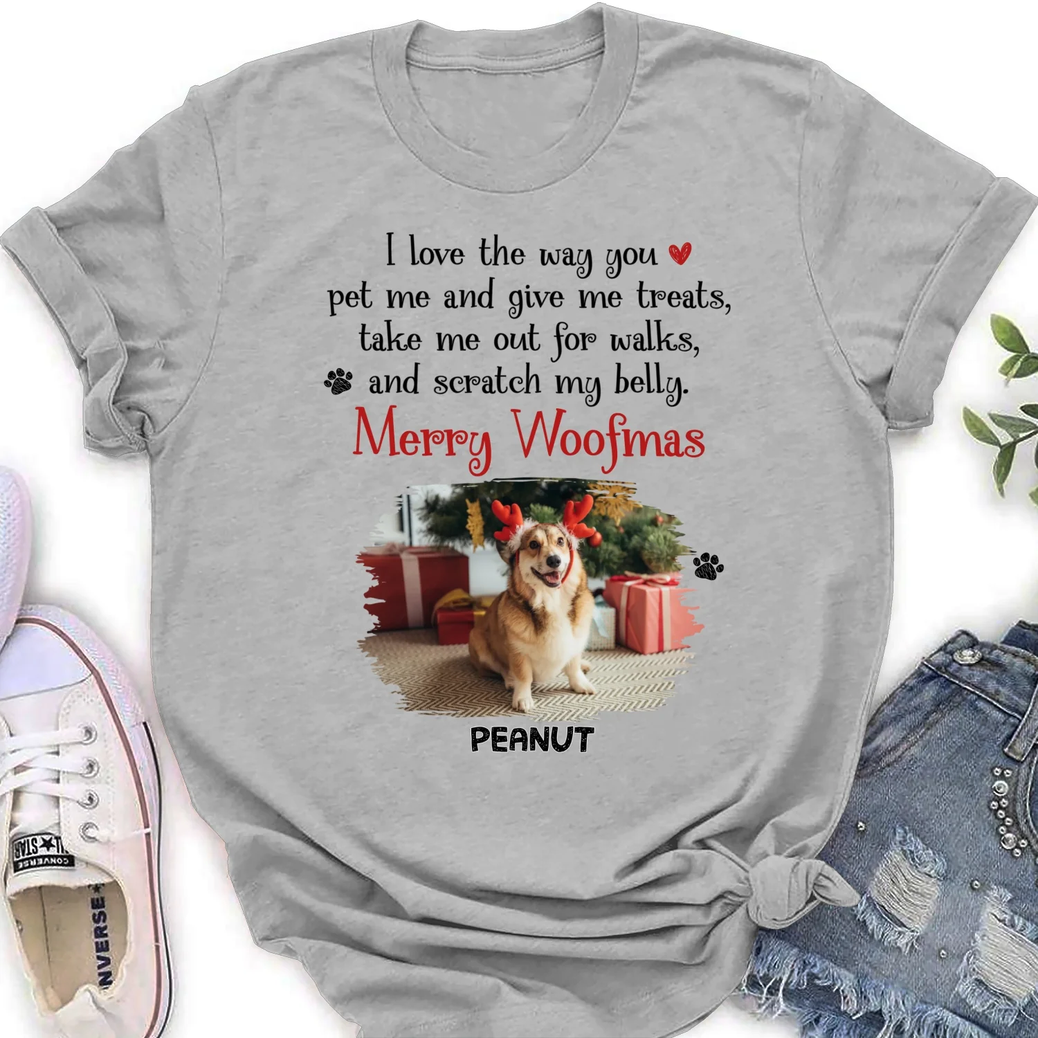 I Love You All The Way Photo - Personalized Custom Women's T-shirt - Image 3