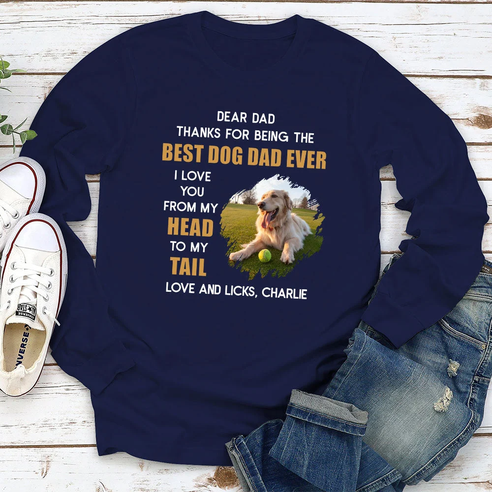 I Love You From My Head To My Tail - Personalized Custom Long Sleeve T-shirt - Image 2