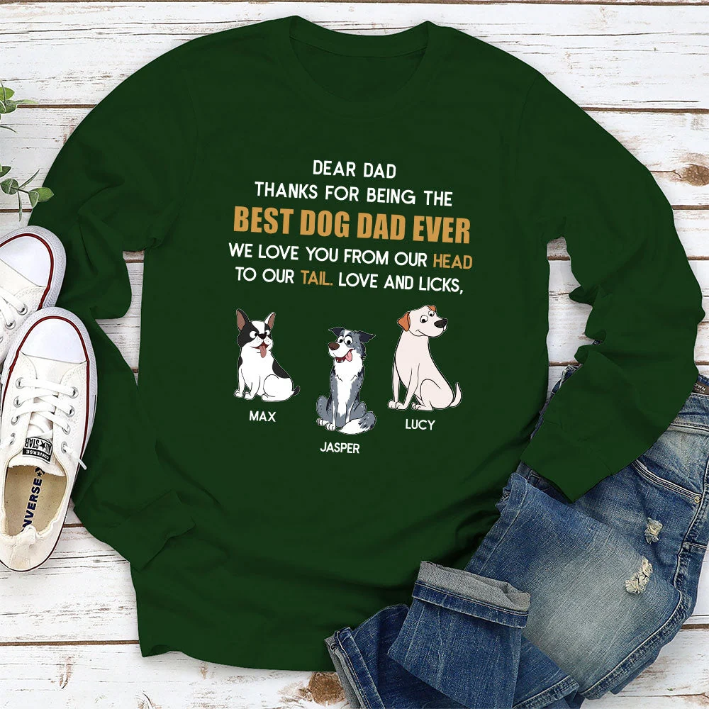 I Love You From My Head To My Tail - Personalized Custom Long Sleeve T-shirt - Image 3