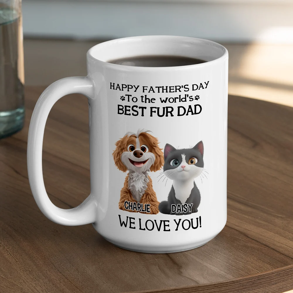 I Love You The Best Pet Dad - Personalized Custom Coffee Mug - Image 5