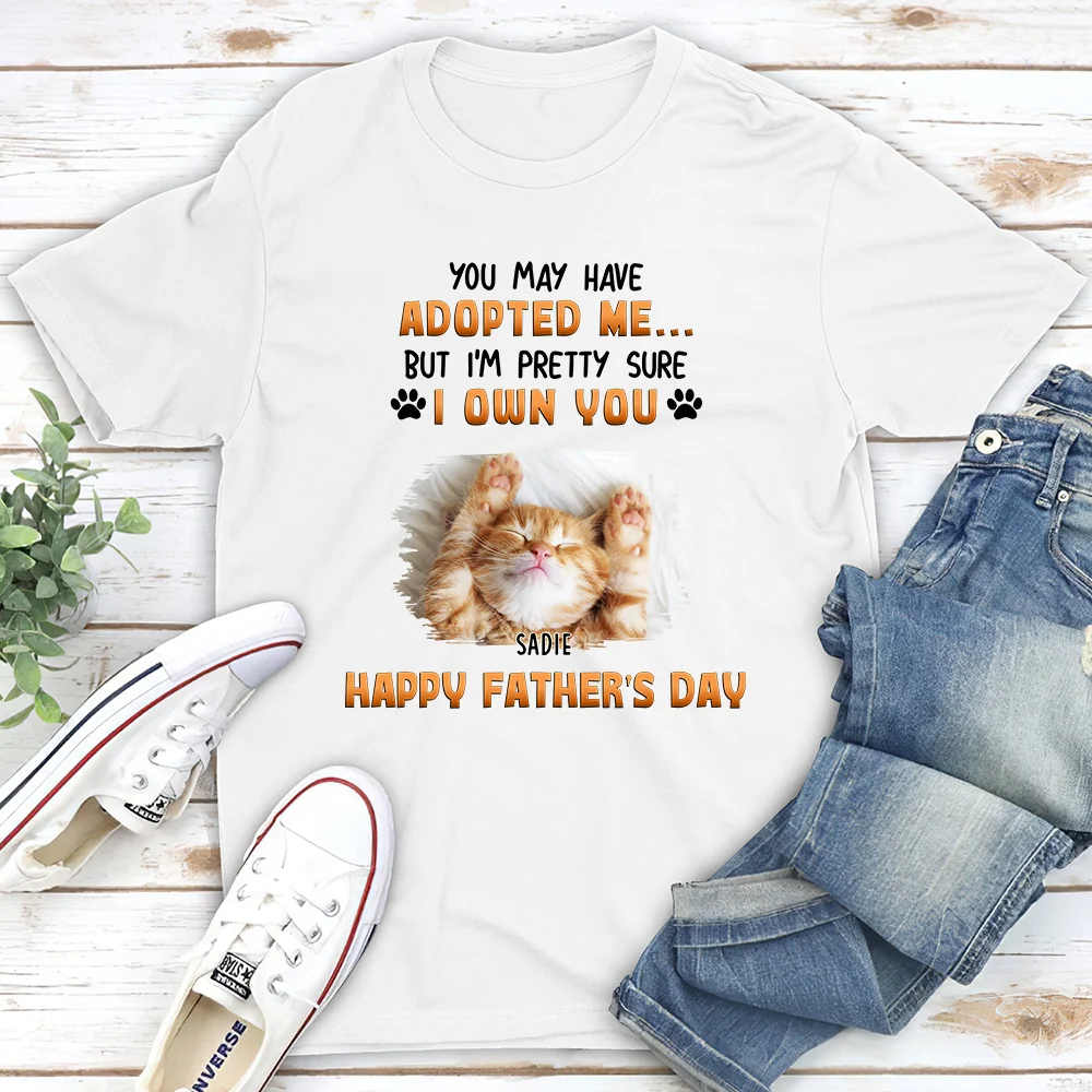 I Own You Cat Ver Photo - Personalized Custom Unisex T-Shirt - Image 2