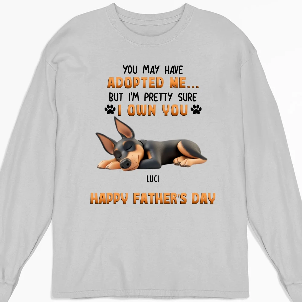 I Own You Dog And Cat Ver - Personalized Custom Long Sleeve T-Shirt - Image 3