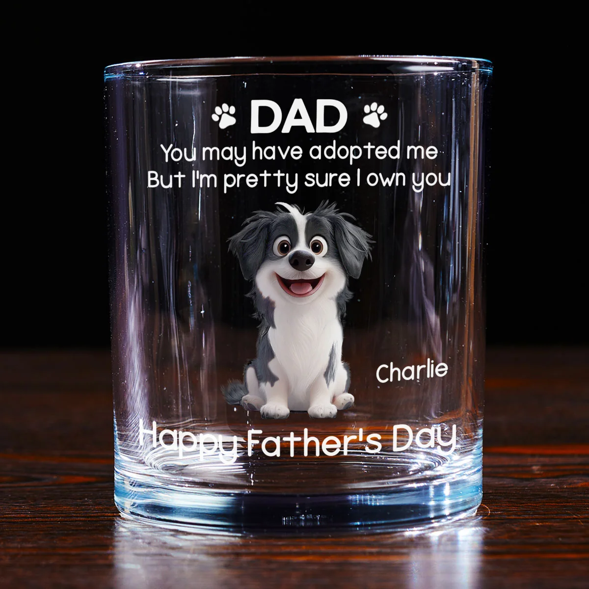 I Own You For Sure Sitting - Personalized Custom Whiskey Glass - Image 5
